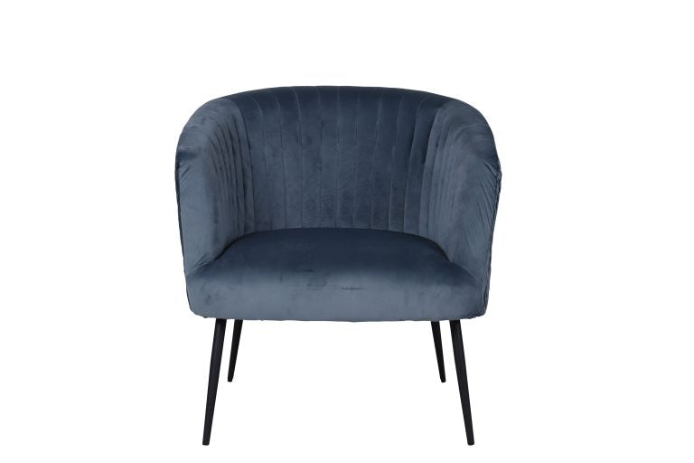 Perla Chair Velvet Fluted Back